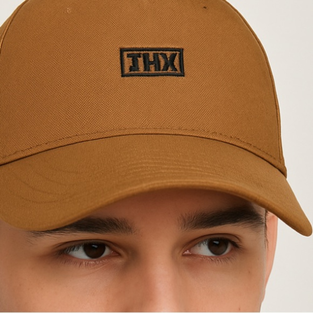 H&M Mustard Brown THX Logo Embroidery Cap (New)No tag 🏷️ B10)✨✨